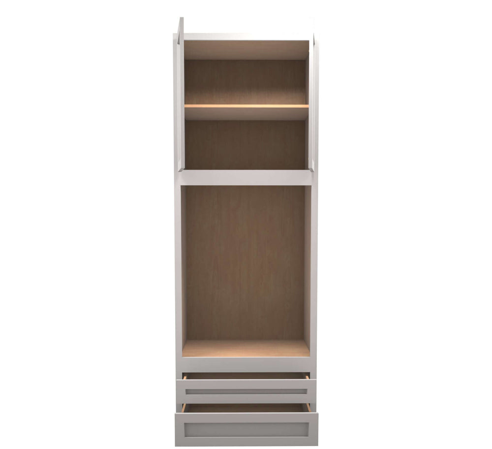 American Made Shaker RTA DOC3396 Double Oven Cabinet-Light Gray
