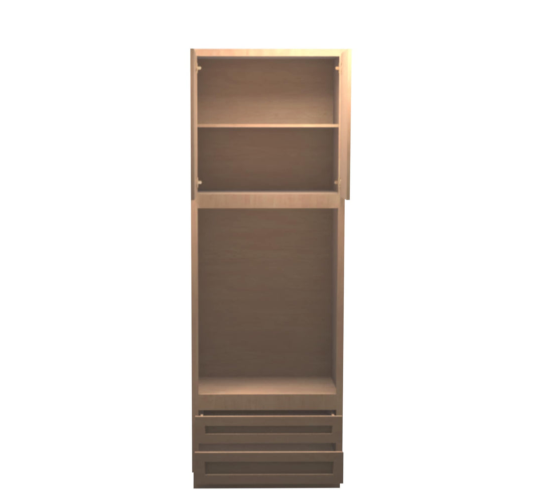 American Made Shaker RTA DOC3396 Double Oven Cabinet-Unfinished Stain Grade