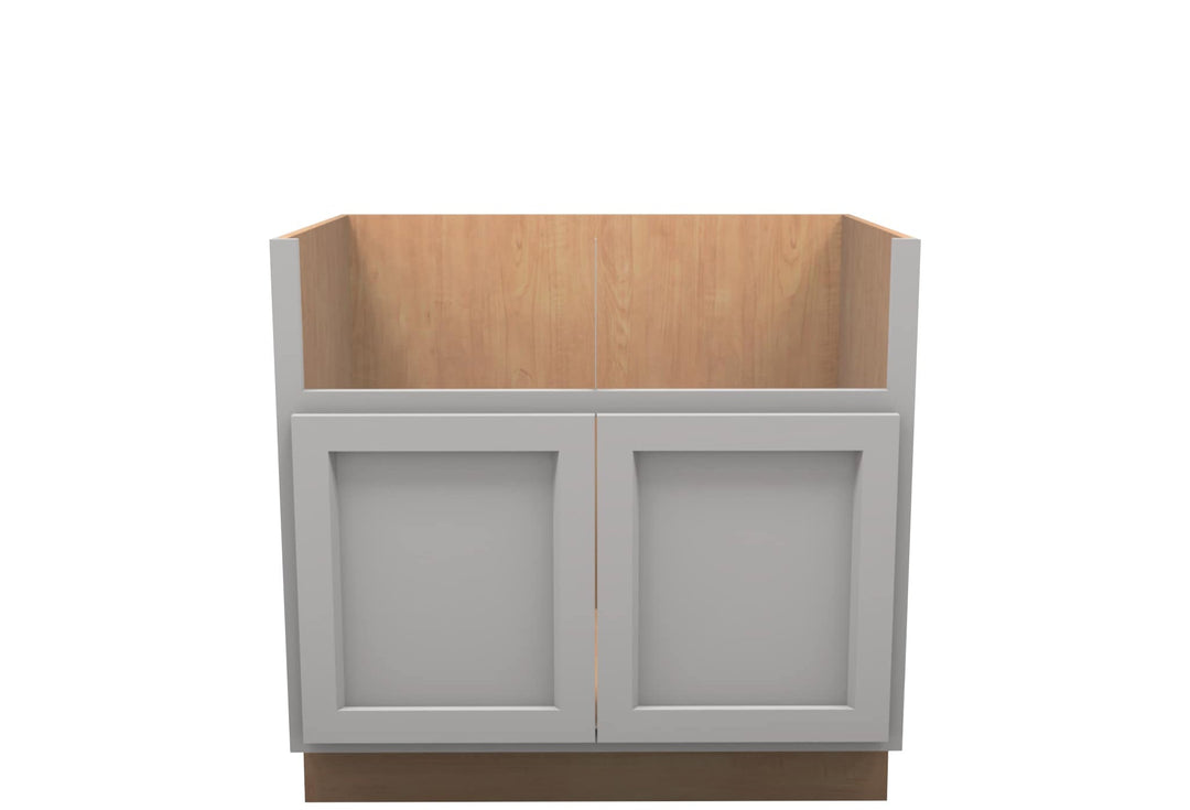 American Made Shaker RTA FSB36 Farm Sink Base Cabinet - Light Gray - American Made Cabinets