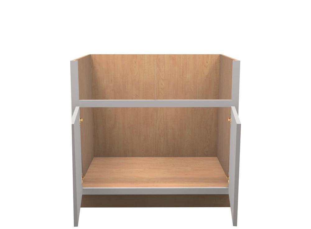 American Made Shaker RTA FSB36 Farm Sink Base Cabinet - Light Gray - American Made Cabinets