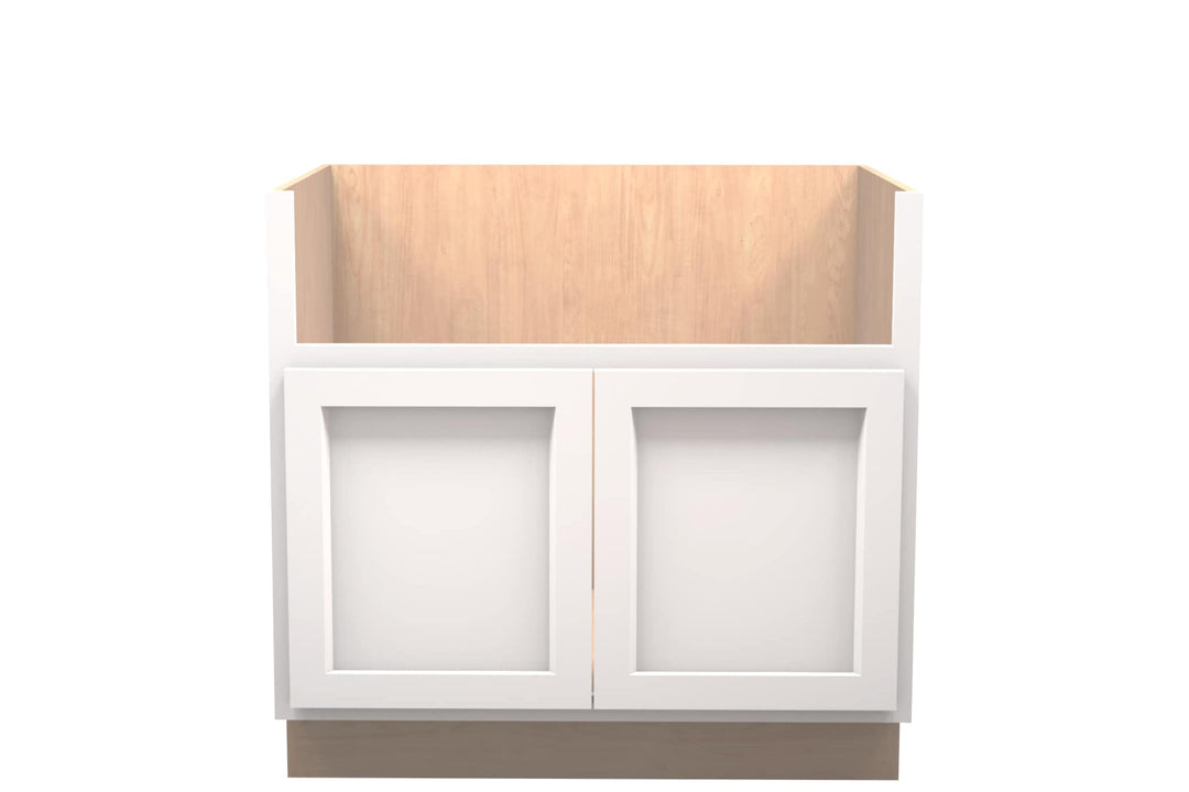 American Made Shaker RTA FSB36 Farm Sink Base Cabinet - White - American Made Cabinets
