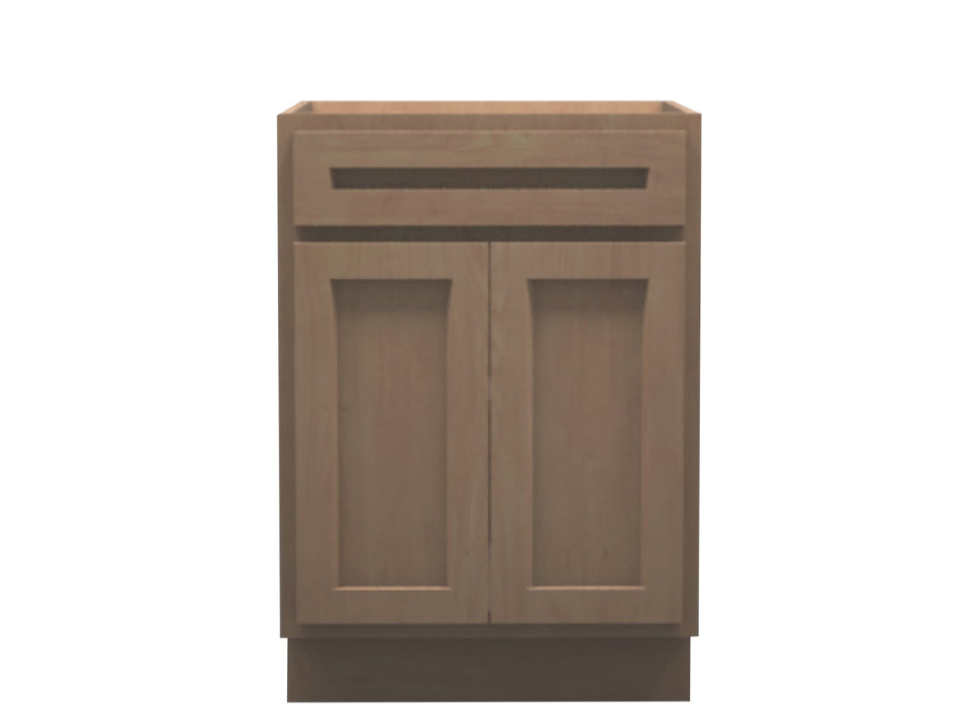 American Made Shaker RTA SB24 Sink Base Cabinet - Unfinished - American Made Cabinets