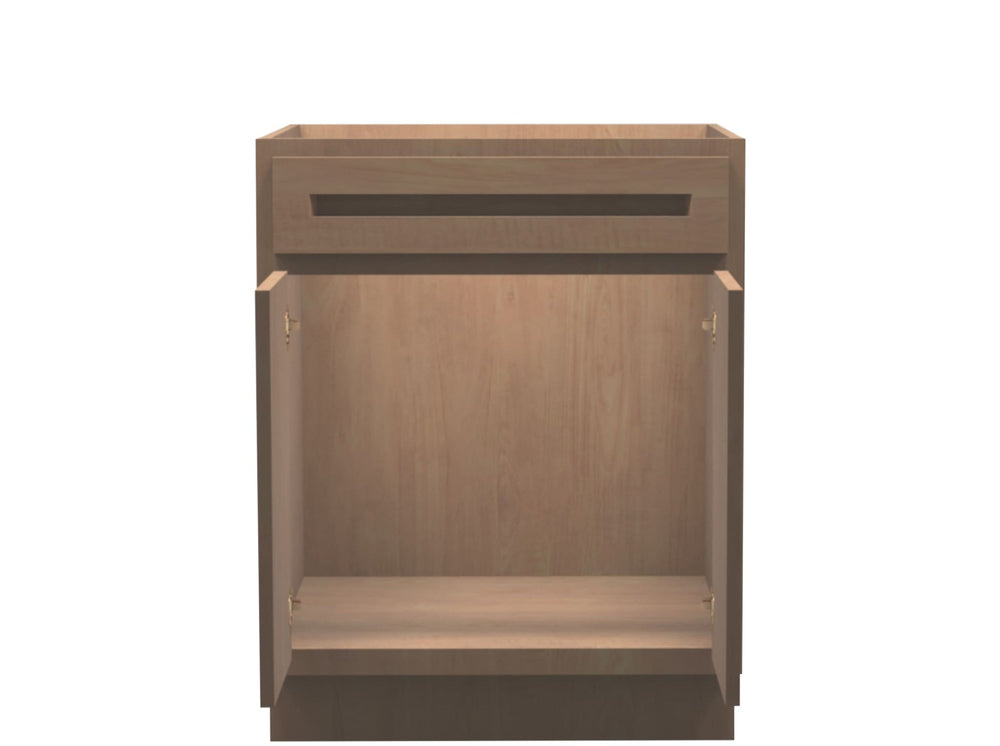American Made Shaker RTA SB27 Sink Base Cabinet - Unfinished - American Made Cabinets