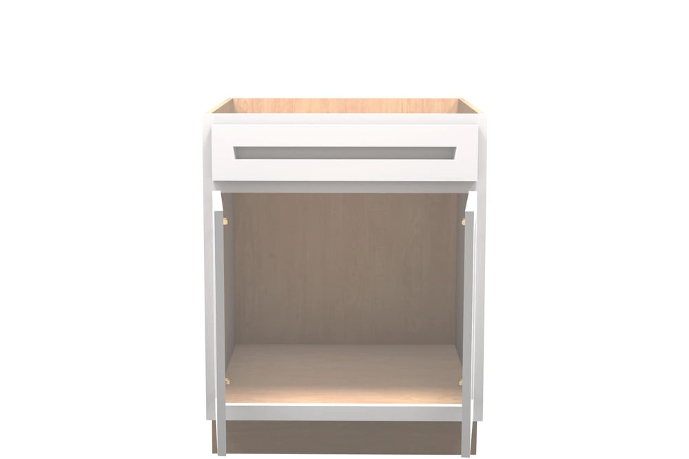 American Made Shaker RTA SB27 Sink Base Cabinet - White - American Made Cabinets