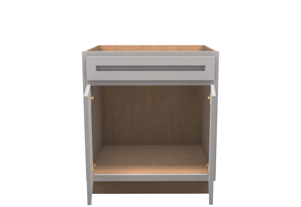 American Made Shaker RTA SB30 Sink Base Cabinet - Light Gray - American Made Cabinets