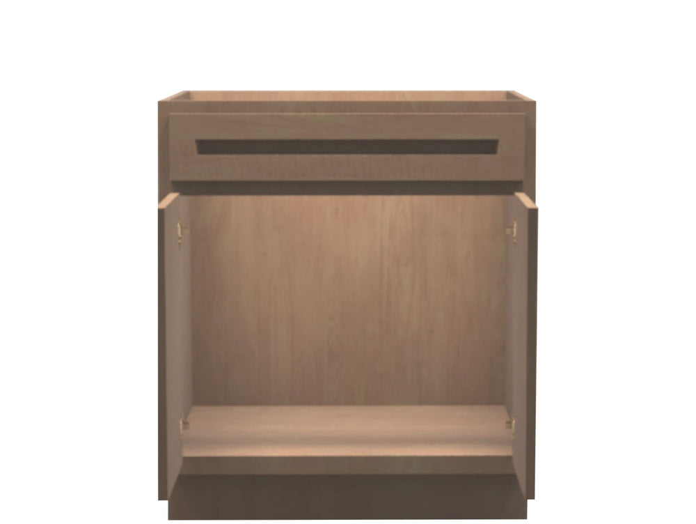 American Made Shaker RTA SB30 Sink Base Cabinet - Unfinished - American Made Cabinets