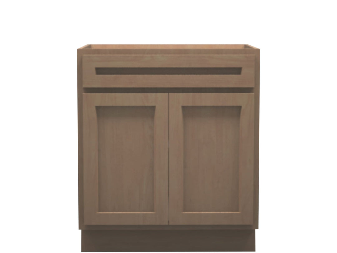 American Made Shaker RTA SB30 Sink Base Cabinet - Unfinished - American Made Cabinets