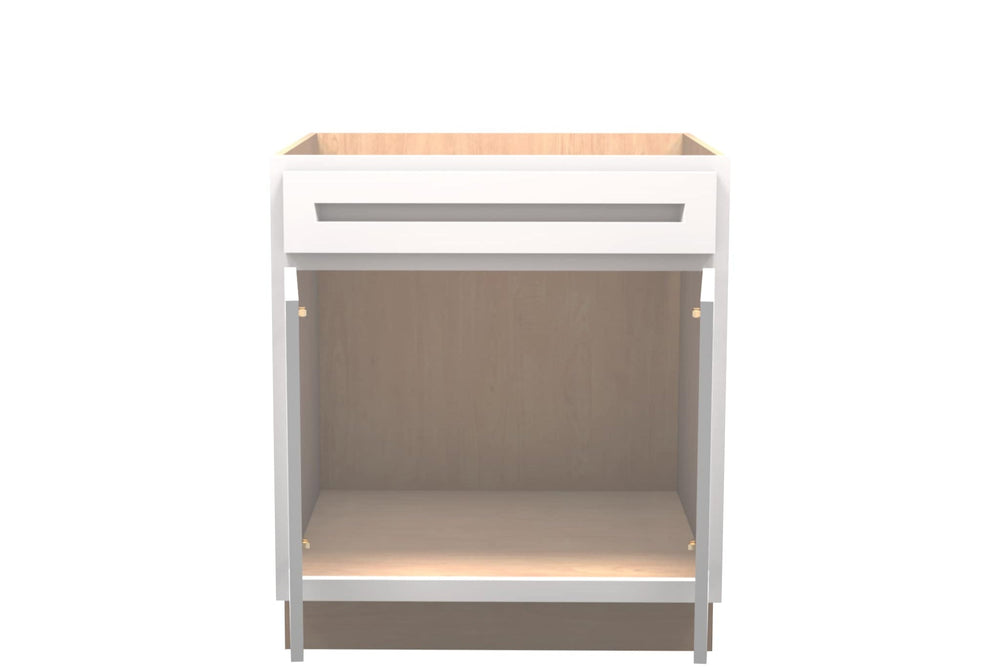 American Made Shaker RTA SB30 Sink Base Cabinet - White - American Made Cabinets
