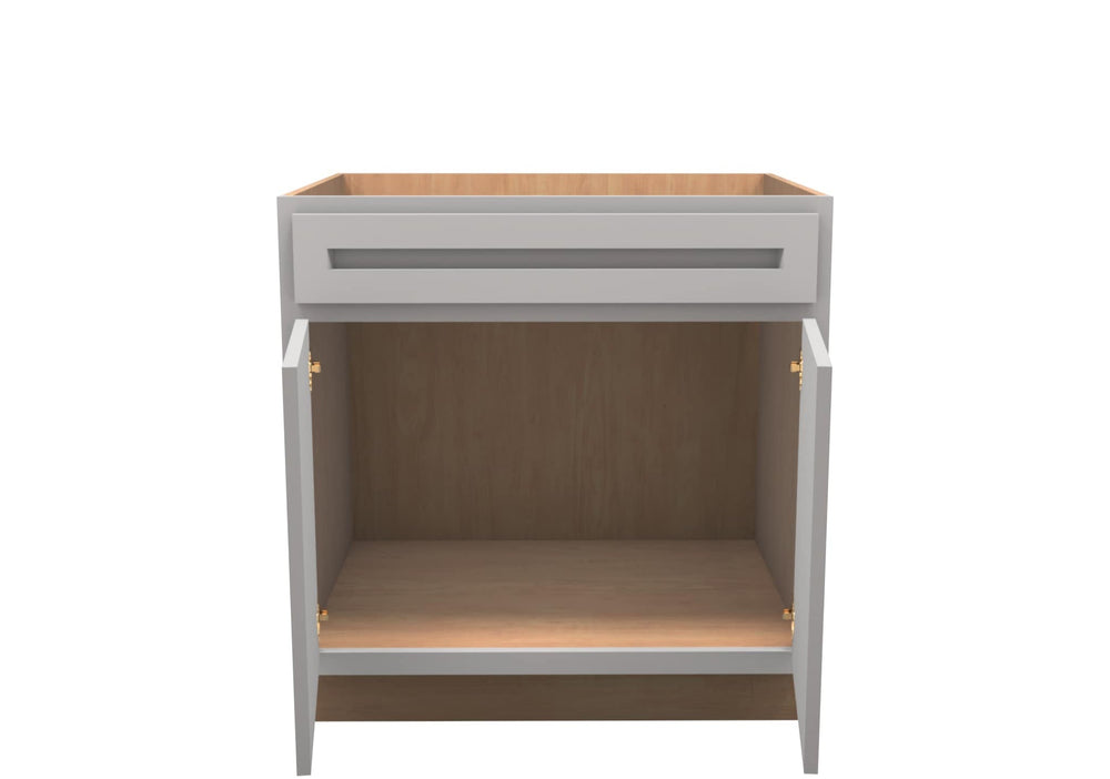 American Made Shaker RTA SB33 Sink Base Cabinet - Light Gray - American Made Cabinets