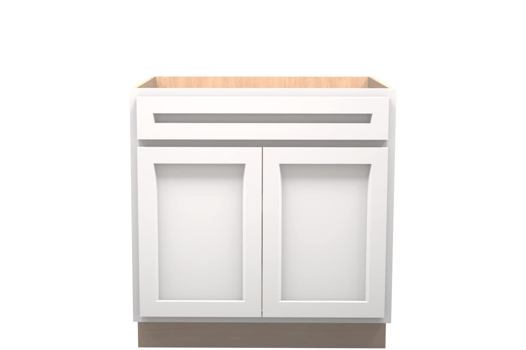 American Made Shaker RTA SB33 Sink Base Cabinet - White - American Made Cabinets