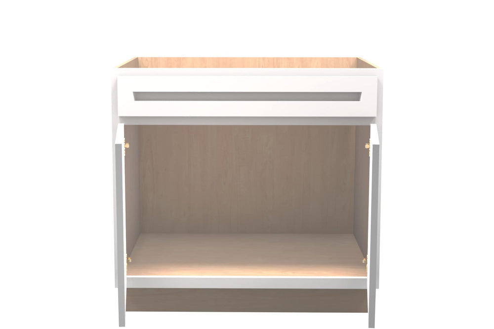 American Made Shaker RTA SB36 Sink Base Cabinet - White - American Made Cabinets