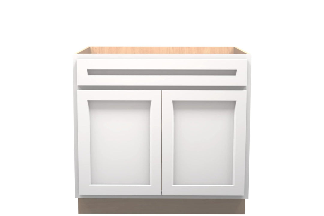 American Made Shaker RTA SB36 Sink Base Cabinet - White - American Made Cabinets
