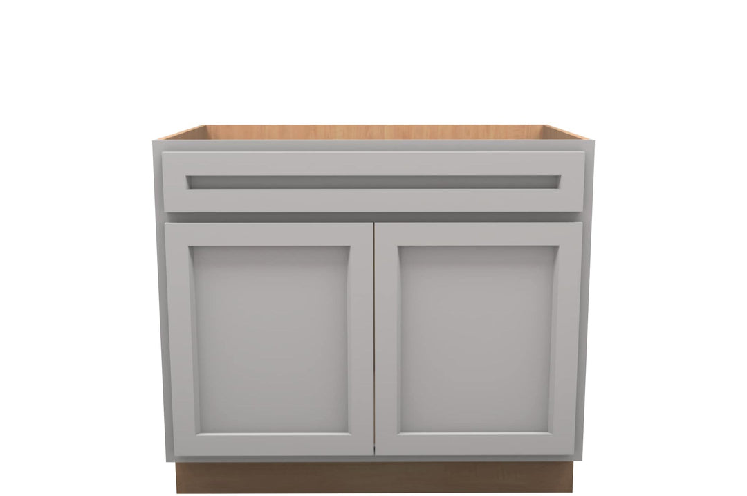 American Made Shaker RTA SB39 Sink Base Cabinet - Lite Gray - American Made Cabinets