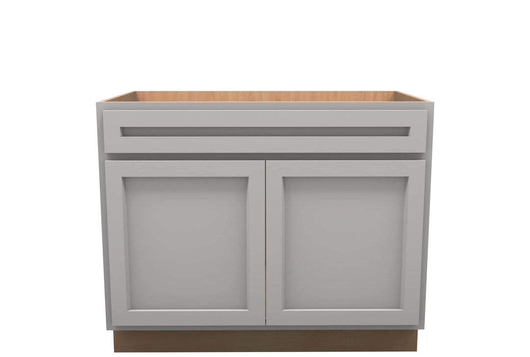 American Made Shaker RTA SB42 Sink Base Cabinet - Lite Gray - American Made Cabinets