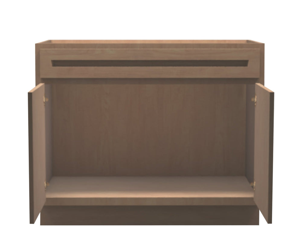 American Made Shaker RTA SB42 Sink Base Cabinet - Unfinished - American Made Cabinets