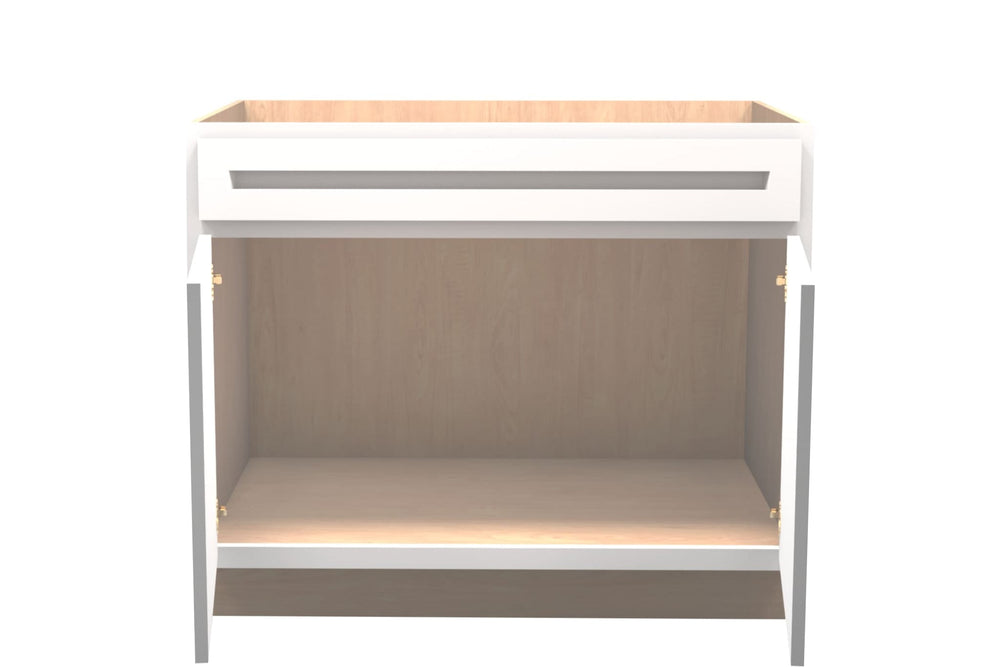 American Made Shaker RTA SB42 Sink Base Cabinet - White - American Made Cabinets