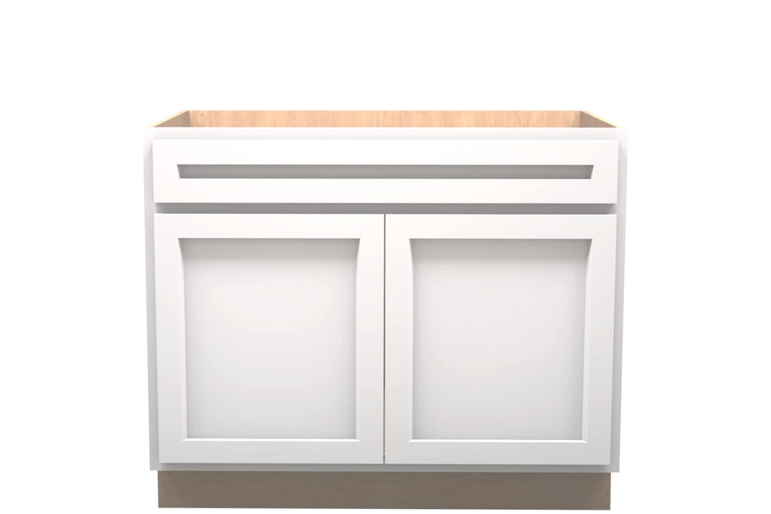 American Made Shaker RTA SB42 Sink Base Cabinet - White - American Made Cabinets