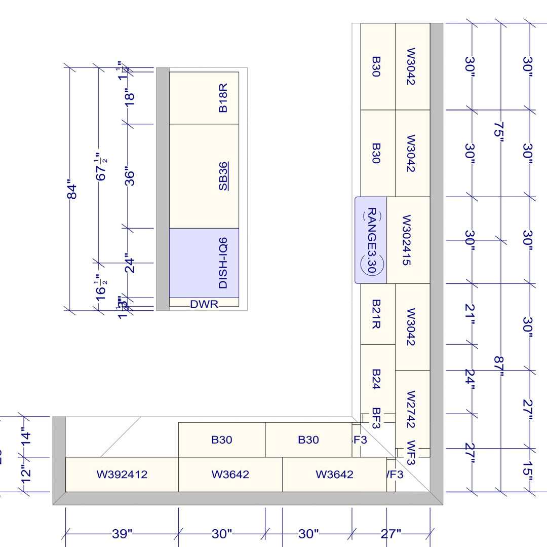 Cabinet Layout with Dimensions