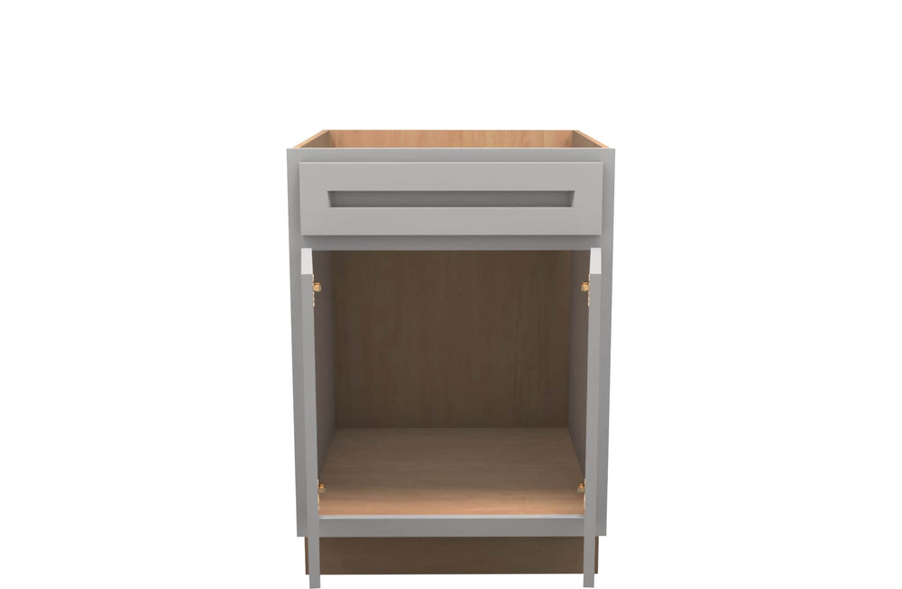 American Made Shaker RTA SB24 Sink Base Cabinet - Light Gray - American Made Cabinets