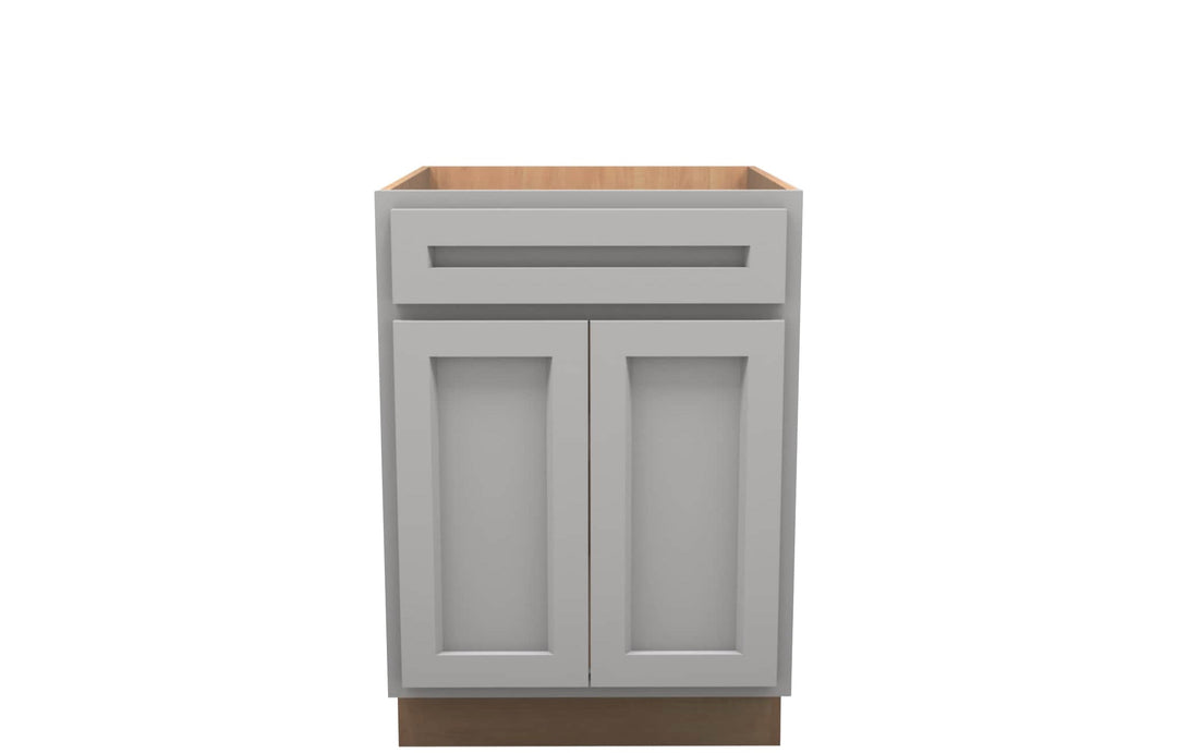 American Made Shaker RTA SB24 Sink Base Cabinet - Light Gray - American Made Cabinets