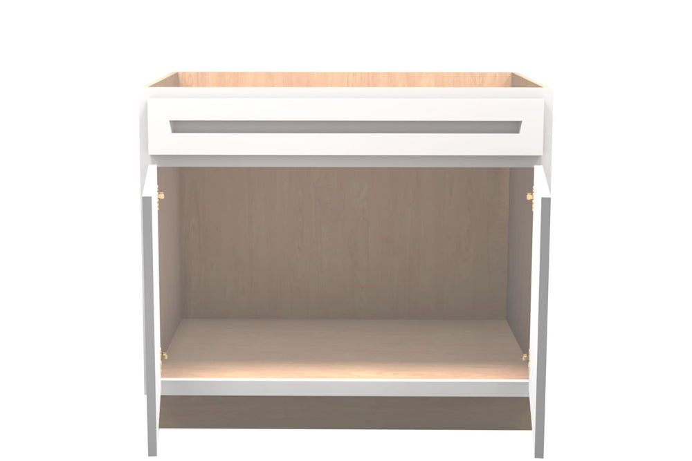 American Made Shaker RTA SB39 Sink Base Cabinet - White - American Made Cabinets