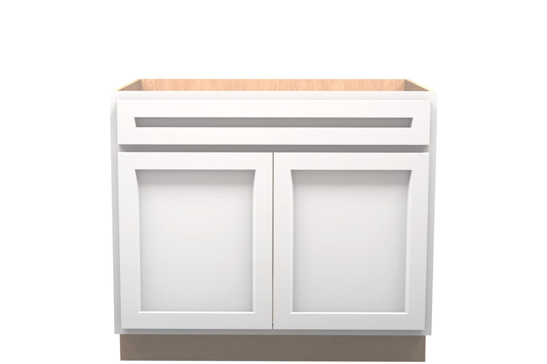 American Made Shaker RTA SB39 Sink Base Cabinet - White - American Made Cabinets