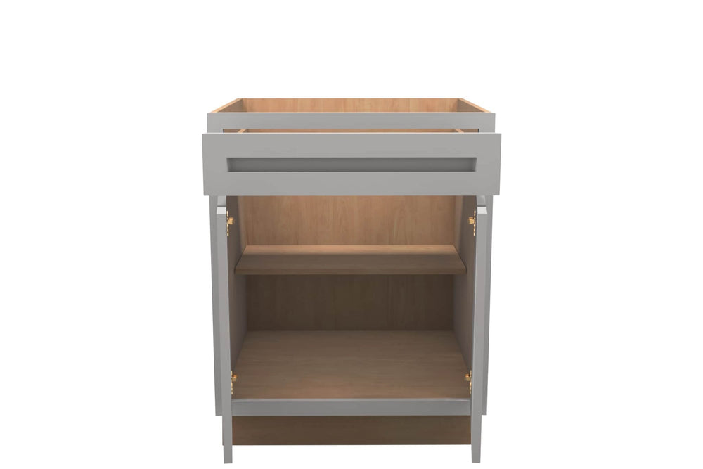 American Made Shaker RTA VB27 Vanity Base Cabinet - Light Gray - American Made Cabinets