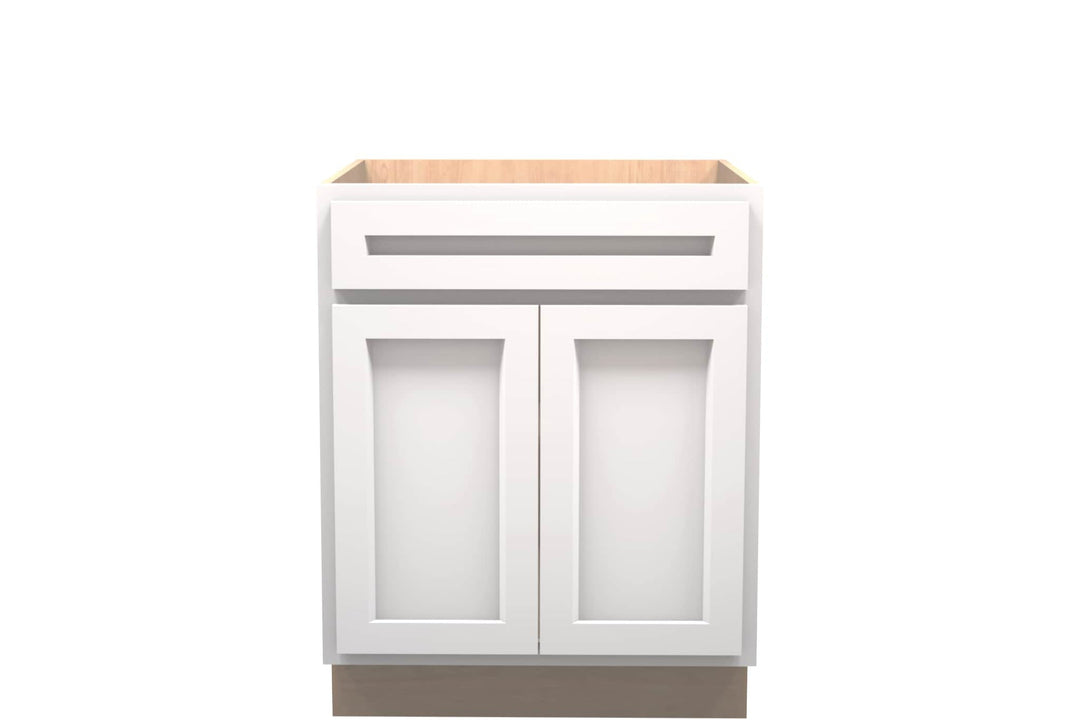 American Made Shaker RTA VB27 Vanity Base Cabinet - White - American Made Cabinets