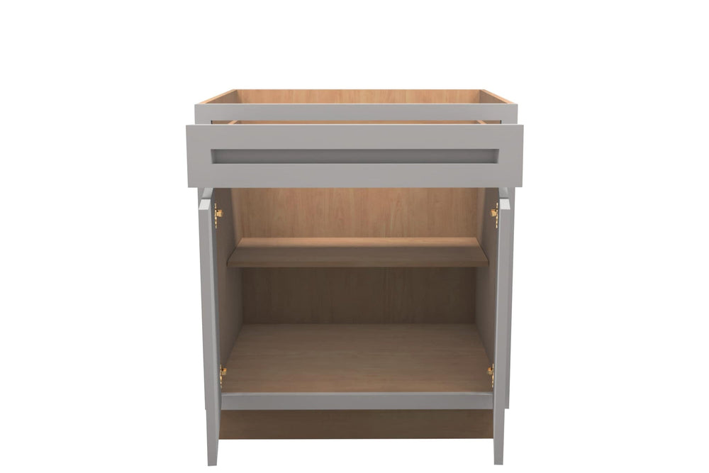American Made Shaker RTA VB30 Vanity Base Cabinet - Light Gray - American Made Cabinets