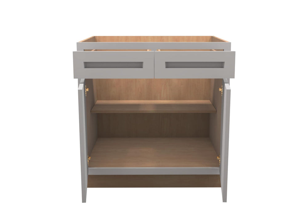 American Made Shaker RTA VB33 Vanity Base Cabinet - Light Gray - American Made Cabinets