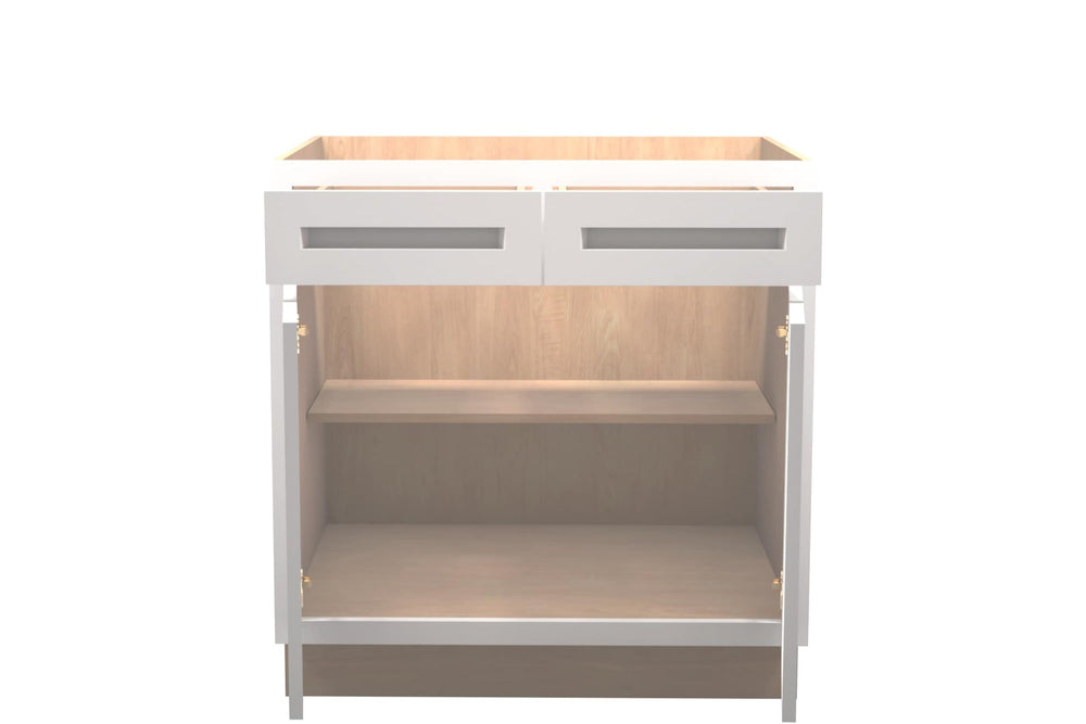 American Made Shaker RTA VB33 Vanity Base Cabinet - White - American Made Cabinets