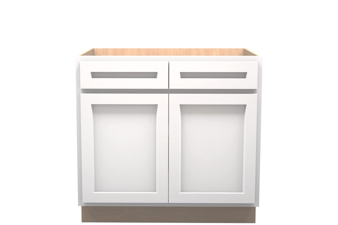 American Made Shaker RTA VB36 Vanity Base Cabinet - White - American Made Cabinets
