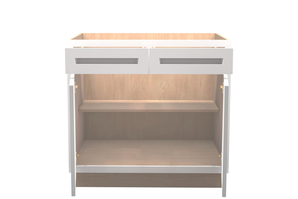 American Made Shaker RTA VB36 Vanity Base Cabinet - White - American Made Cabinets