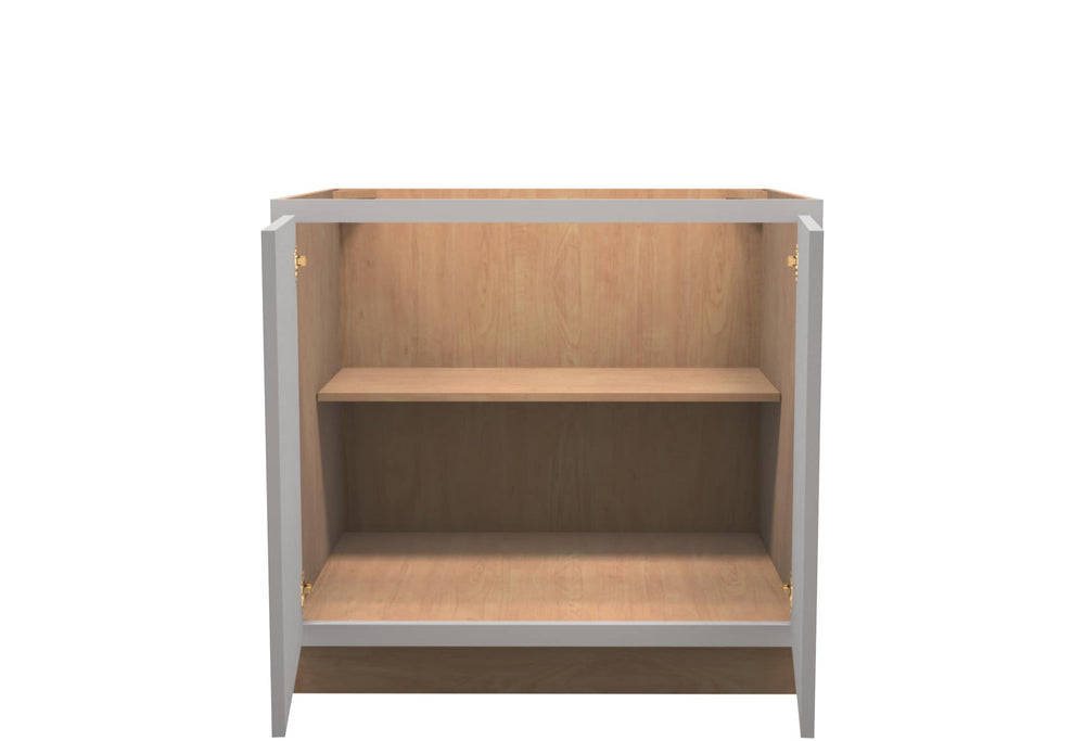 American Made Shaker RTA VB36FHD Vanity Full Door Base Cab - Light Gray - American Made Cabinets
