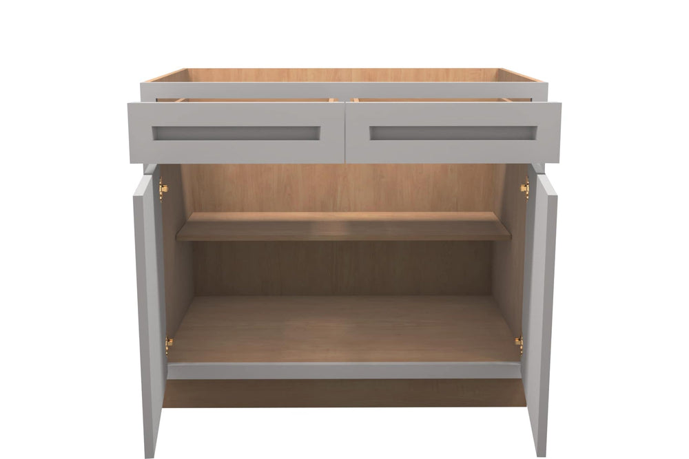 American Made Shaker RTA VB39 Vanity Base Cabinet - Light Gray - American Made Cabinets