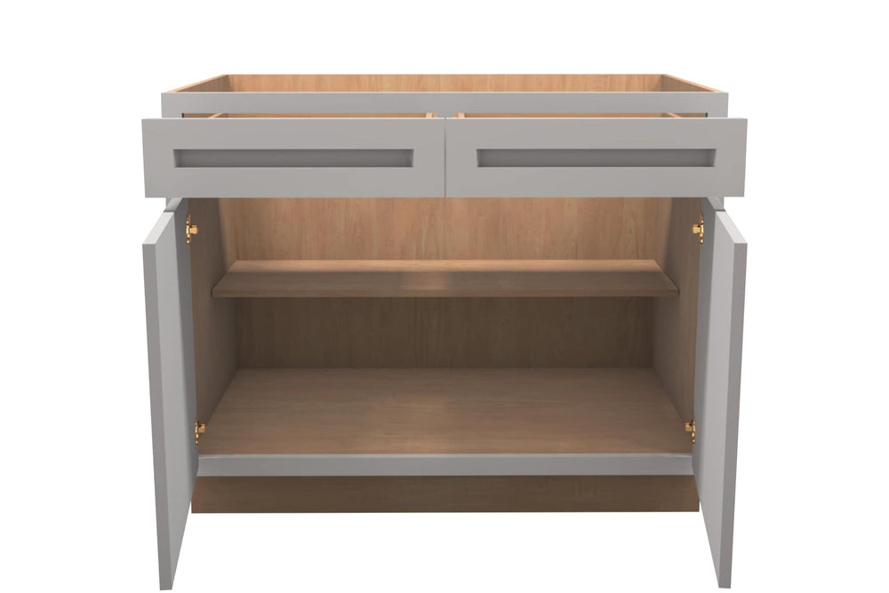 American Made Shaker RTA VB42 Vanity Base Cabinet - Light Gray - American Made Cabinets