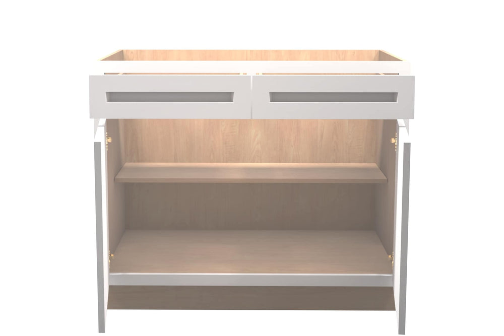 American Made Shaker RTA VB42 Vanity Base Cabinet - White - American Made Cabinets