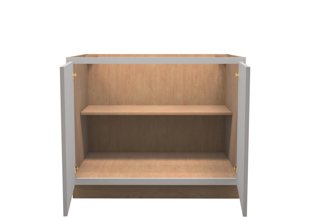 American Made Shaker RTA VB42FHD Vanity Full Door Base Cab - Light Gray - American Made Cabinets