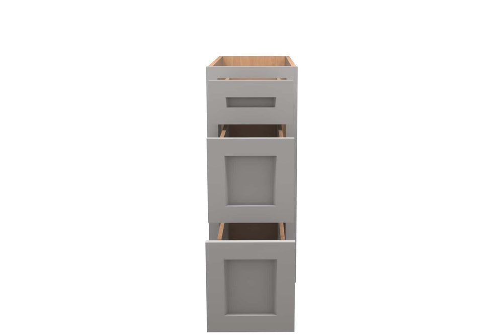 American Made Shaker RTA VDB12 Vanity Drawer Base Cabinet - Light Gray - American Made Cabinets