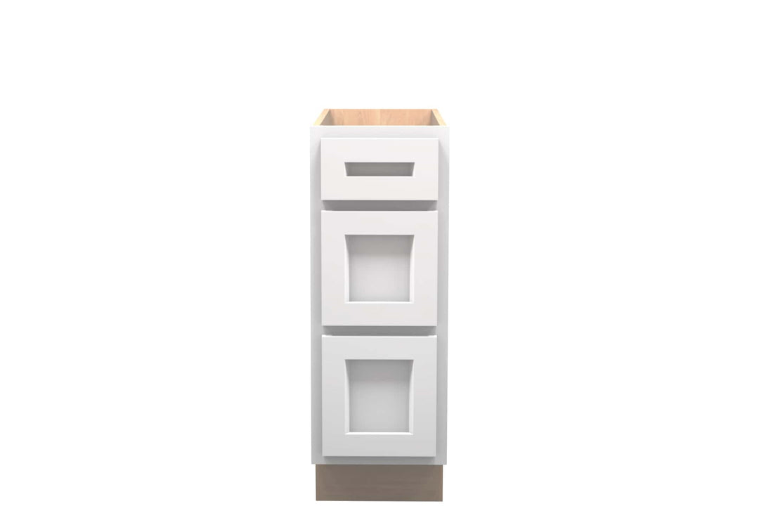 American Made Shaker RTA VDB12 Vanity Drawer Base - White - American Made Cabinets