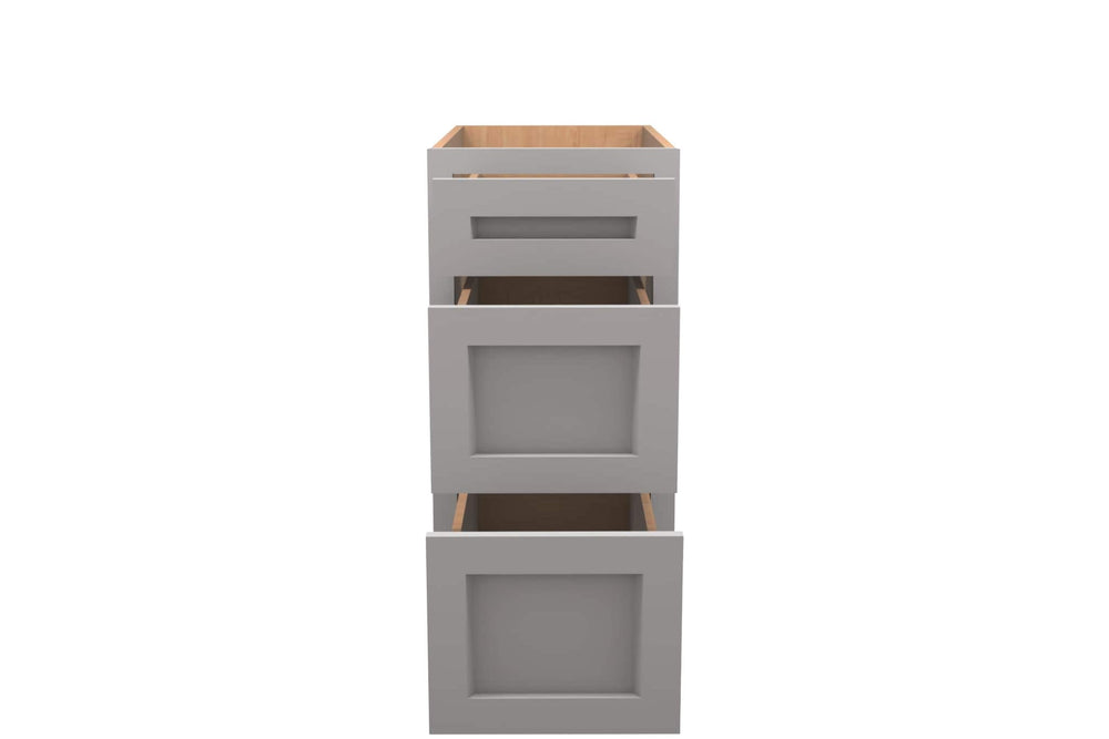 American Made Shaker RTA VDB15 Vanity Drawer Base Cabinet - Light Gray - American Made Cabinets