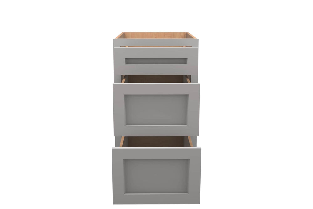 American Made Shaker RTA VDB18 Vanity Drawer Base Cabinet - Light Gray - American Made Cabinets