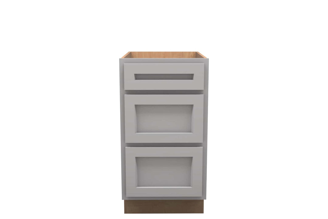 American Made Shaker RTA VDB18 Vanity Drawer Base Cabinet - Light Gray - American Made Cabinets