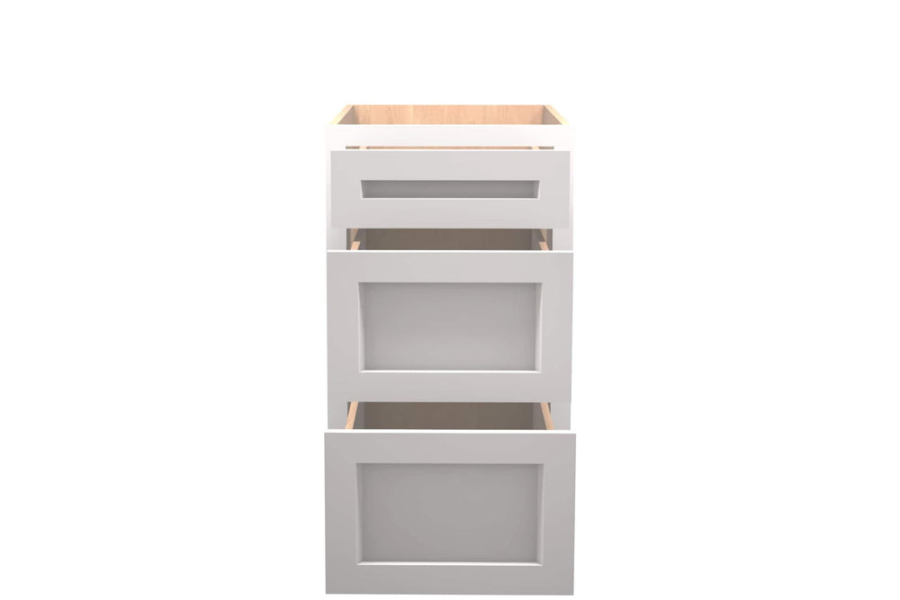 American Made Shaker RTA VDB18 Vanity Drawer Base - White - American Made Cabinets