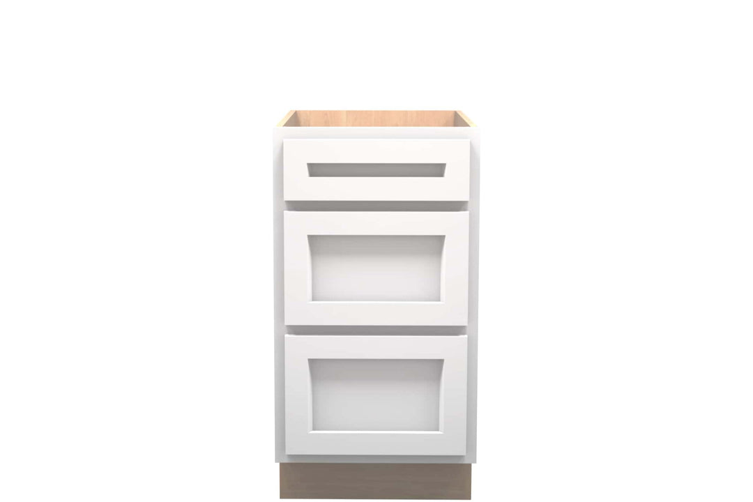American Made Shaker RTA VDB18 Vanity Drawer Base - White - American Made Cabinets