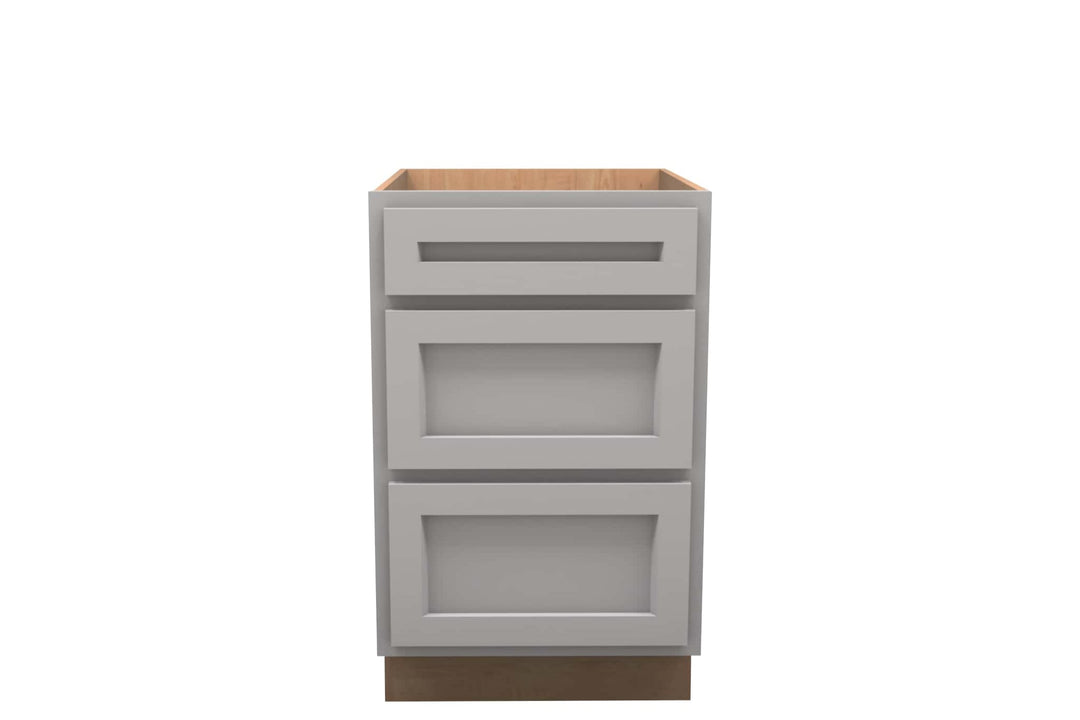American Made Shaker RTA VDB21 Vanity Drawer Base Cabinet - Light Gray - American Made Cabinets