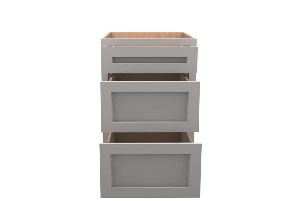 American Made Shaker RTA VDB21 Vanity Drawer Base Cabinet - Light Gray - American Made Cabinets