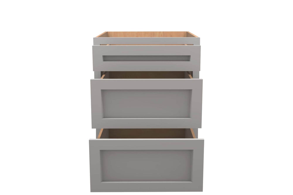 American Made Shaker RTA VDB24 Vanity Drawer Base - Light Gray - American Made Cabinets