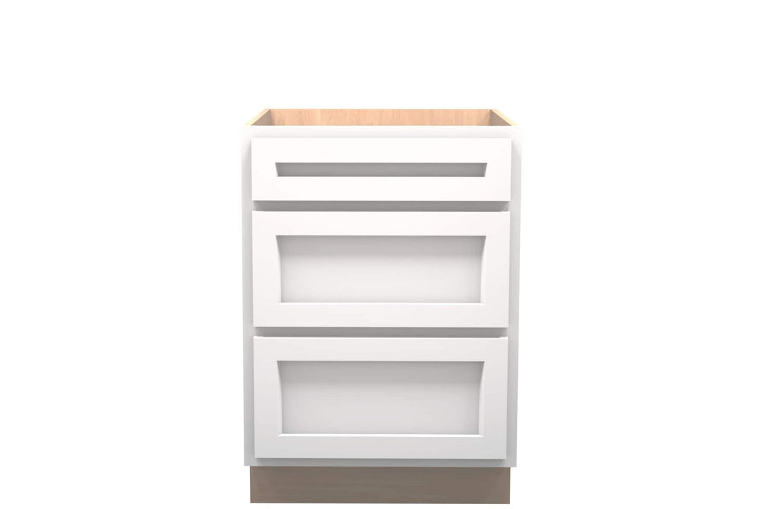 American Made Shaker RTA VDB24 Vanity Drawer Base - White - American Made Cabinets