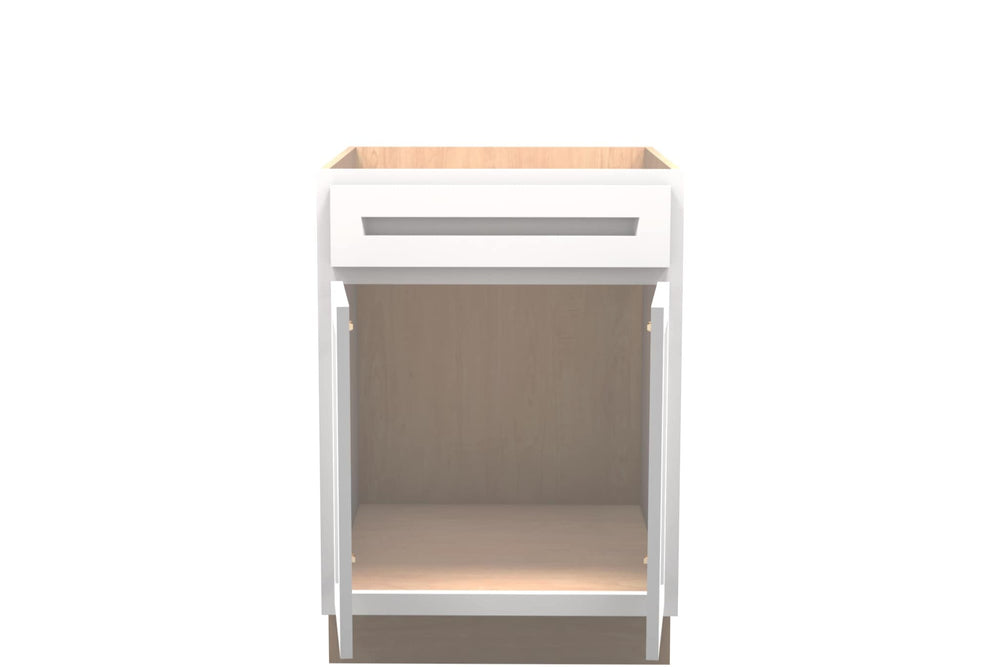 American Made Shaker RTA VSB24 Vanity Sink Base Cabinet - White - American Made Cabinets
